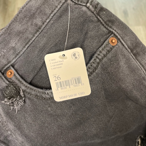 FREE PEOPLE Makai Cut Off Shorts size 26 black - Picture 8 of 9